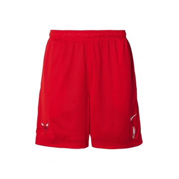 Pantaloni scurti pentru barbati  Chicago Bulls FZ7777 - talie elastica - poliester/spandex - rosu