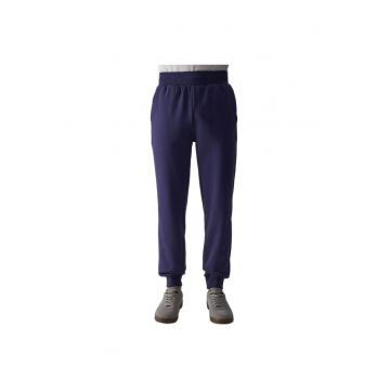 Pantaloni sport barbati  4FWMM00TTROM0943 - talie elastica - bumbac - bleumarin