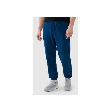 Pantaloni sport barbati -  albastru - bumbac si poliester - 2 buzunare laterale