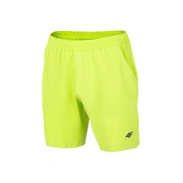 Pantaloni sport barbati  H4L22-SKMF010 - talie elastica - poliester/elastan - verde lime