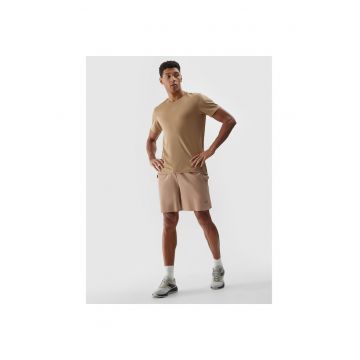 Pantaloni sport barbati -  scurti de antrenament - uscare rapida - bej
