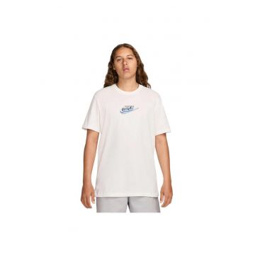 Tricou barbati  Sportswear - croiala lejera - decolteu rotund - bumbac - alb