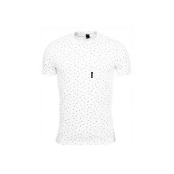 Tricou pentru barbati  Sport - Bumbac - cu model - Alb