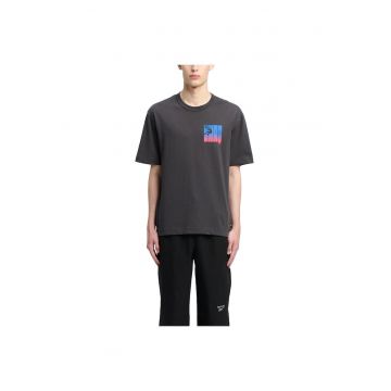 Tricou sport barbati 100218846 -  Bumbac - Gri inchis -