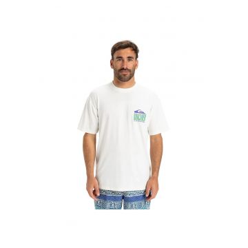 Tricou sport barbati AQYWR03135 -  Poliester/Elastan - Alb -