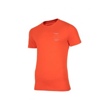 Tricou sport barbati  decolteu rotund - portocaliu - bumbac