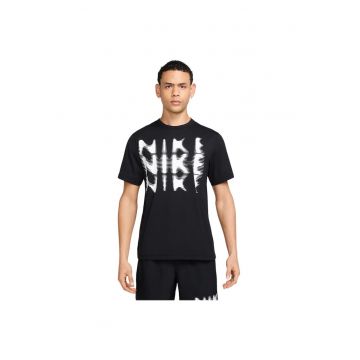 Tricou sport barbati  Hyverse - Dri-FIT - protectie solara - negru - poliester
