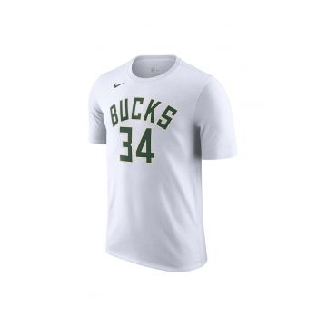 Tricou sport barbati  Milwaukee Bucks - alb - bumbac