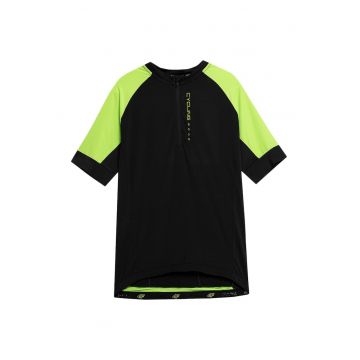 Tricou sport barbati  slim fit - guler inalt - detalii reflectorizante - poliester-elastan -