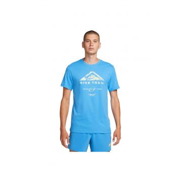 Tricou sport  Dri-FIT - barbati - albastru - material bumbac/poliester - imprimeu grafic