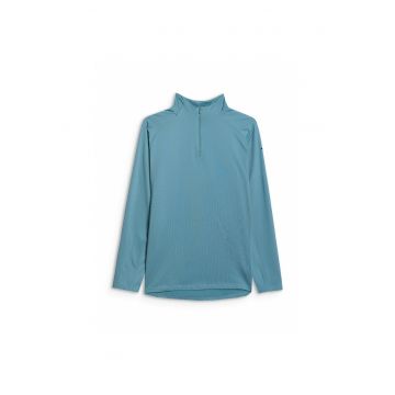 Bluza sport barbati -  lenjerie termica - turcoaz - tehnologie 4FWarm - croiala regulara