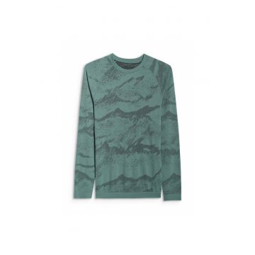 Bluza sport barbati -  termoactiva fara cusaturi - verde - Verde