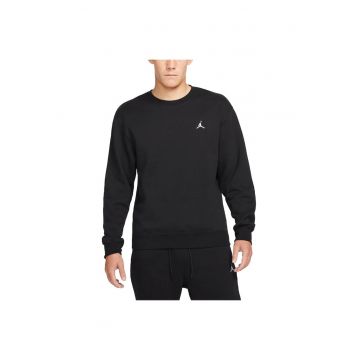 Bluza sport  Essential Crew Fleece - negru - bumbac - croiala larga