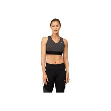 Bustiera sport  Color Block III - poliester - negru