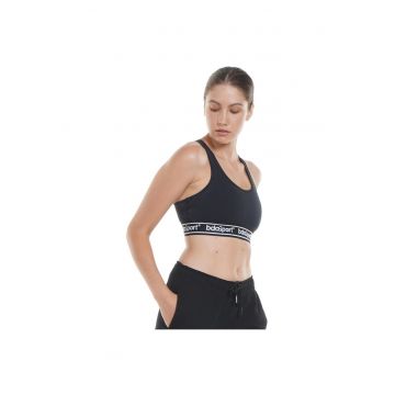Bustiera sport  cupe detasabile - spate sport - negru - poliester-elastan -