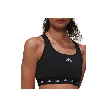 Bustiera sport dama  Poliester - Techfit - Negru - Negru