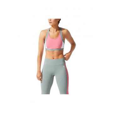 Bustiera sport  model Color Block - poliester - roz