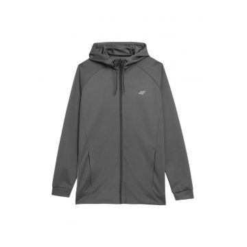 Hanorac sport  croiala regulata - gluga reglabila - doua buzunare cu fermoar - 100% poliester