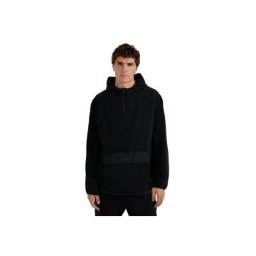 Hanorac sport  polar cu gluga - negru - 3XL - tehnologie 4FWarm