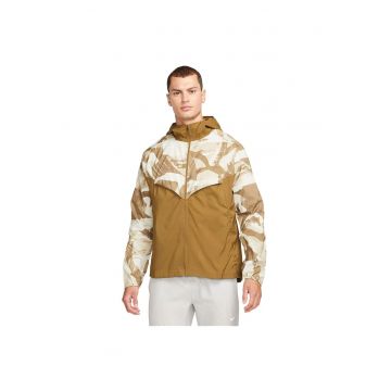 Jacheta sport  Windrunner Camo - impermeabila - usoara - maro - poliester -