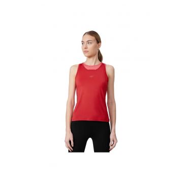 Maiou sport dama  decolteu rotund - material respirabil poliester - uscare rapida - rosu