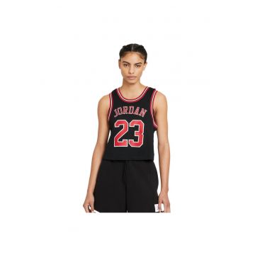 Maiou sport dama  model Essentials - croiala lejera - imprimeuri cu model - poliester - Negru