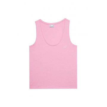 Maiou sport dama  slim fit - design clasic - decolteu rotund - bumbac-elastan - roz -