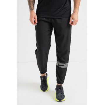 Pantaloni cu model uni pentru alergare - Negru