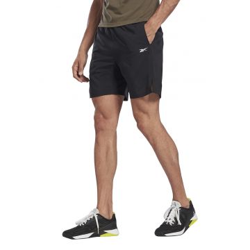 Pantaloni scurti cu logo pentru fitness Speed - Negru