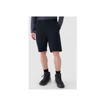 Pantaloni scurti de trekking  elastici - negru - material sintetic