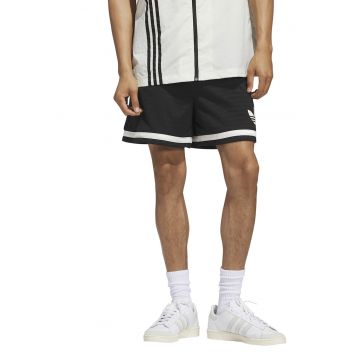 Pantaloni scurti unisex cu snur pentru baschet - Alb fildes/Negru