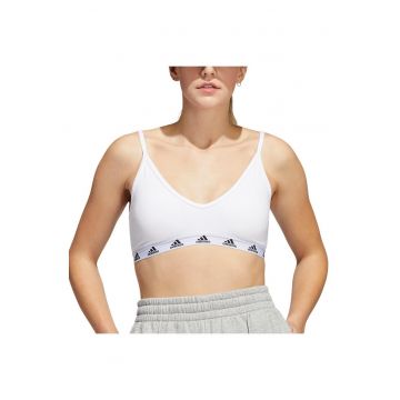 Sutien sport dama -  Poliester/Bumbac/Elastan - Alb/Negru