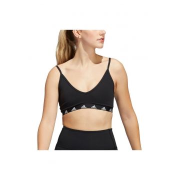 Sutien sport dama -  Poliester/Bumbac/Elastan - Alb/Negru