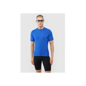 Tricou ciclism  albastru - slim fit - uscare rapida - sintetic