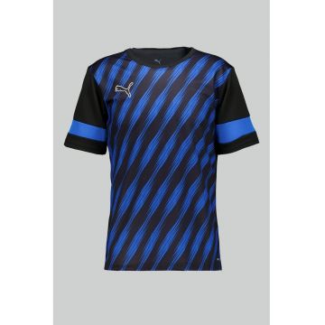 Tricou cu model pentru fotbal Attacanto - Negru/Albastru royal