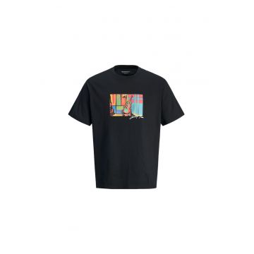 Tricou JACK &JONES Manchester Cubism 39246 - Negru