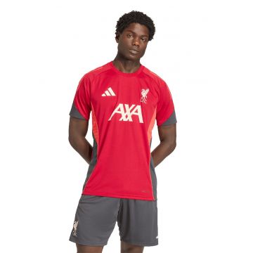 Tricou pentru fotbal Liverpool - Coral/Rosu vermillion/Gri inchis