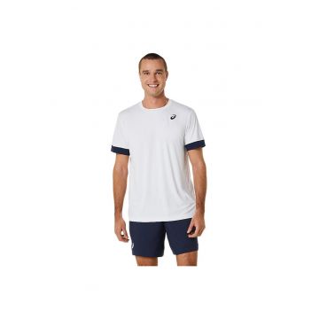 Tricou sport  croiala confortabila - decolteu rotund - alb - poliester