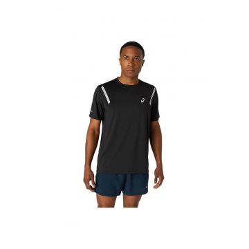 Tricou sport  LITE-SHOW - reflectorizant - negru - poliester reciclabil -