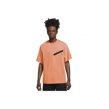 Tricou sport  scurt - bumbac gros - croiala lejera - buzunar cu fermoar -
