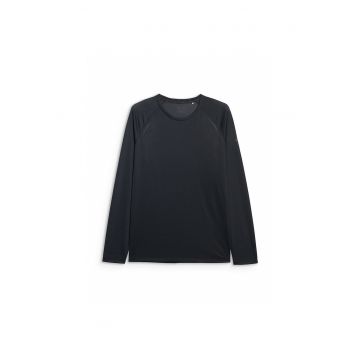 Bluza sport  maneca lunga - negru - usor - respirabil - pentru alergare