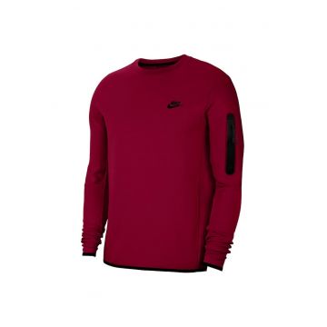 Bluza sport  model CU4505 - bumbac - rosu - Tech Fleece - cu buzunar pe maneca -
