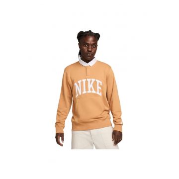Bluza sport polo  croiala lejera - portocaliu - bumbac/poliester