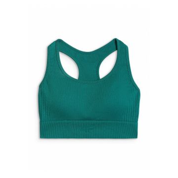 Bustiera sport  antrenament - fara cusaturi - cupe detasabile - turcoaz - material cu uscare rapida -