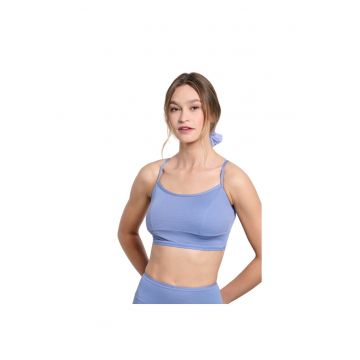 Bustiera sport dama WAFFLE -  Poliester/Elastan - Albastru