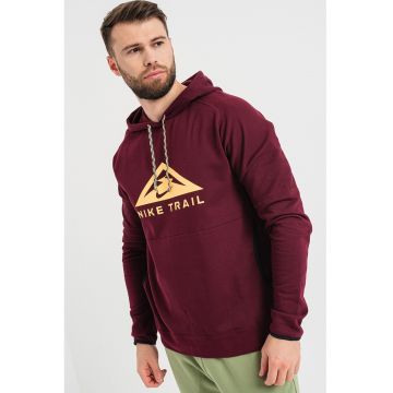 Hanorac cu tehnologie Dri-FIT pentru alergare Trail - Portocaliu pal/Violet pruna