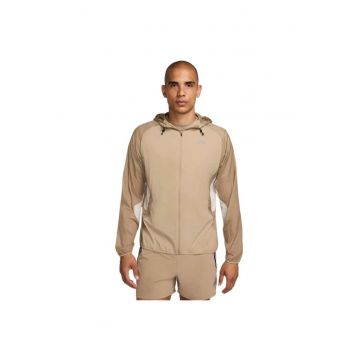 Jacheta de alergare  model Aireez - pliabila - hidrofuga - culoare bej - material nylon