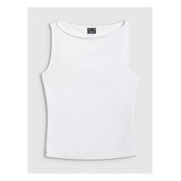 Maiou sport dama  croiala mulata - material moale - alb - modal