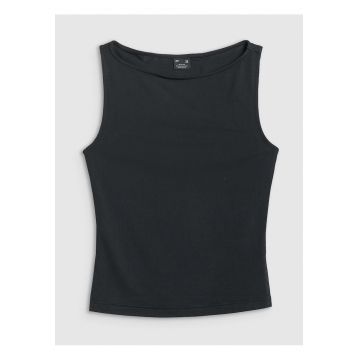 Maiou sport dama  croiala mulata - material moale - negru - modal