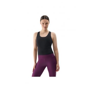 Maiou sport dama  design elegant - suport usor - respirabil - 84% poliester - 16% elastan - negru